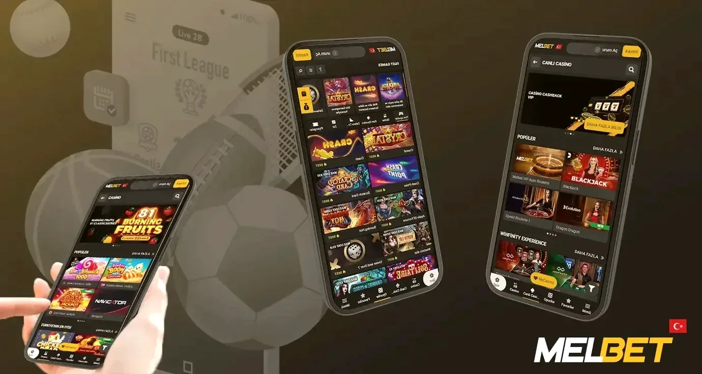 Melbet App ana lobi geniş görsel